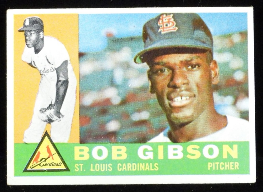 Bob Gibson TOPPS #73 Card: Good condition, corners are rounded slightly, no creasing
