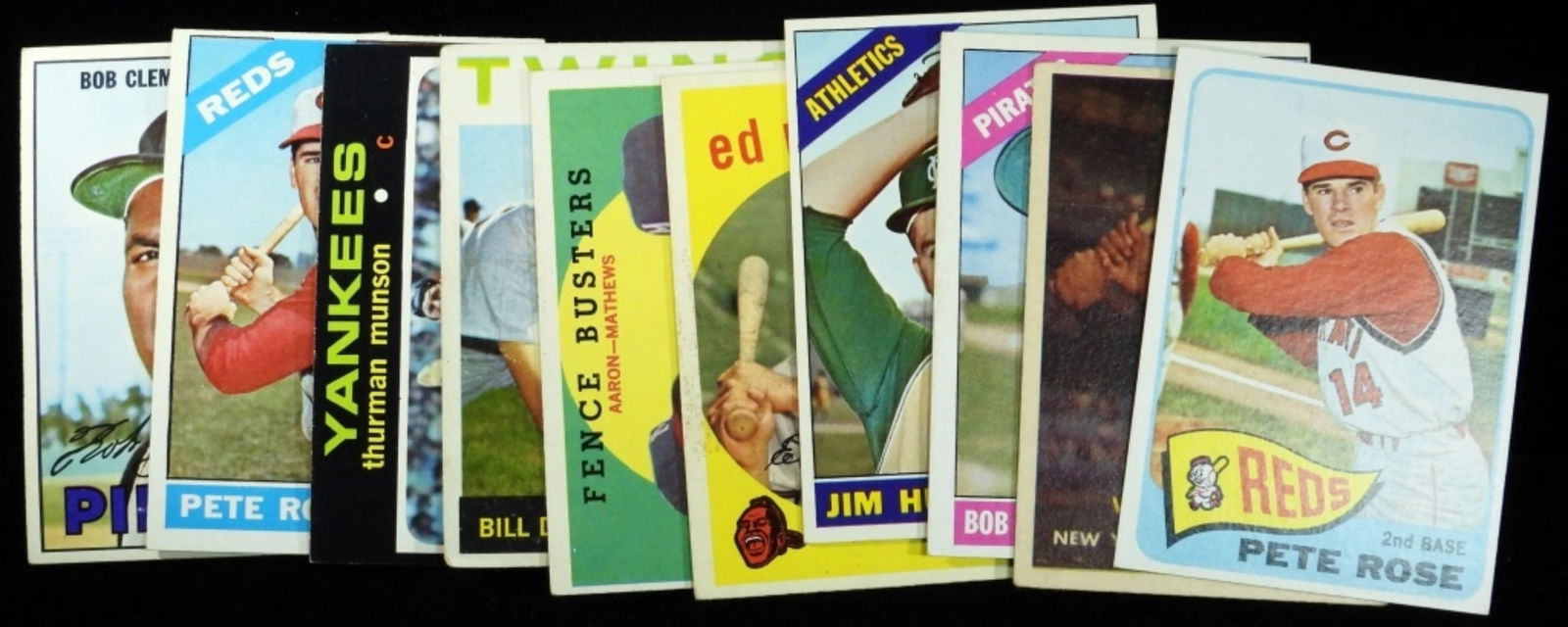 (10) Mystery TOPPS Baseball Cards: No duplicates, various conditions