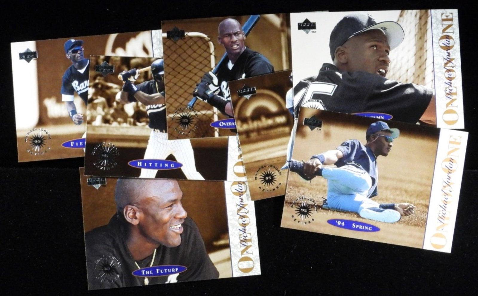 (7) Michael Jordan 1995 Upper Deck: All 7 Cards are in Very good condition. No creasing, no rounded corners.
