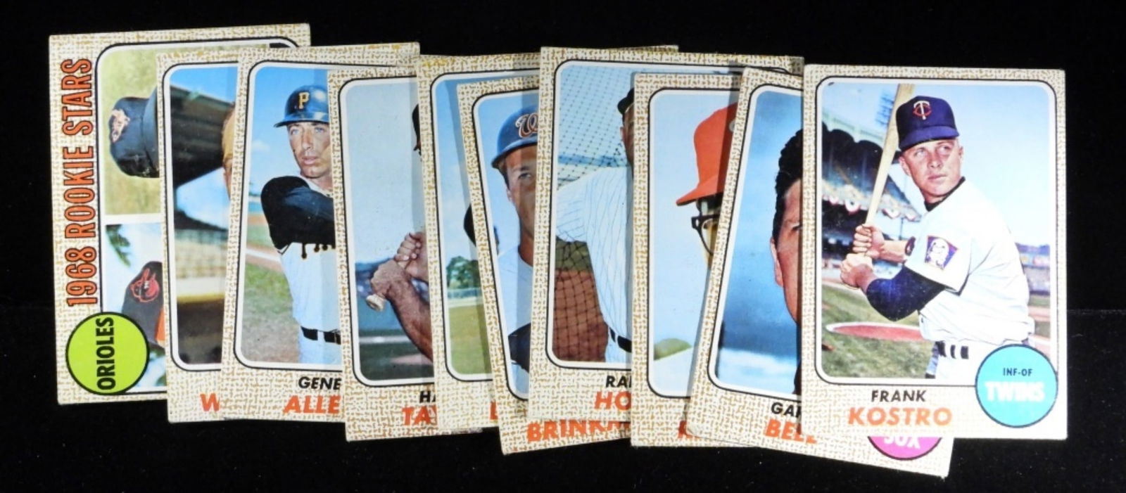 1968 TOPPS Baseball Cards (10) (1 of 2)