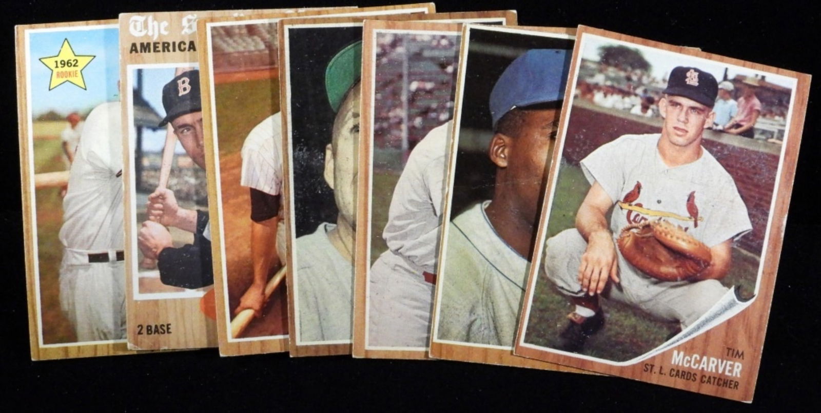 (7) Various TOPPS Baseball Cards: Various conditions, no duplicates. Including John Roseboro, Tim McCarver, Bill White and more.