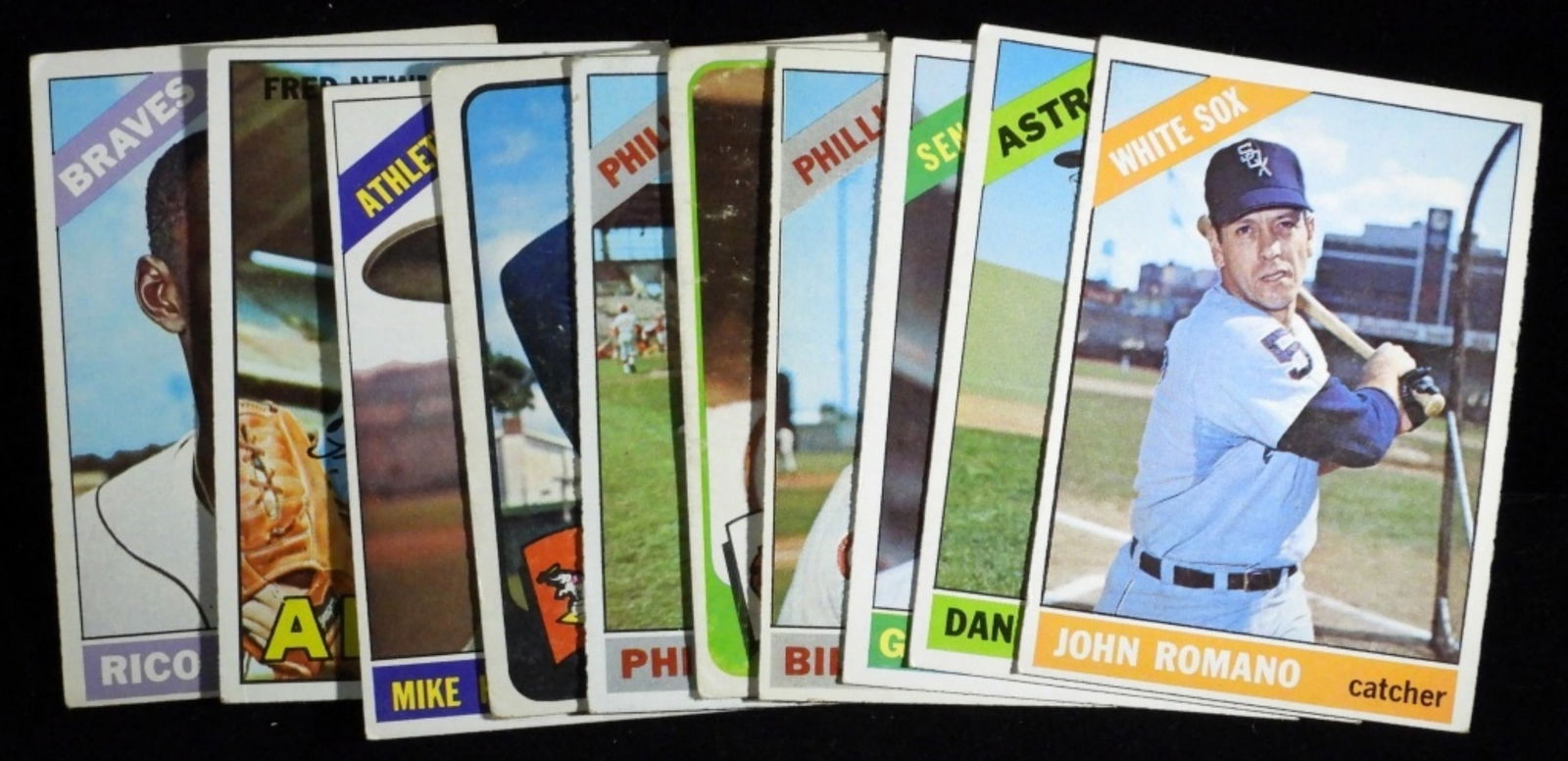 (10) Various TOPPS Baseball Cards: Various conditions, no duplicates. Including Fred Newman, Rico Carty, Lew Krausse and more.