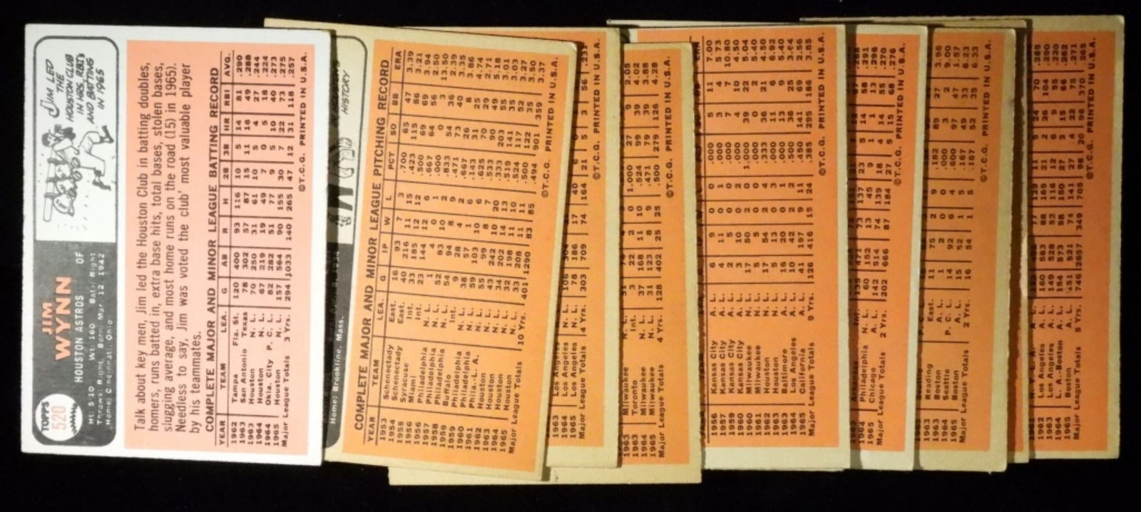 (10) Different TOPPS Baseball Cards - 2