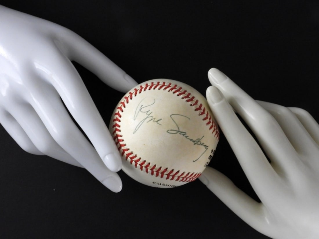 Ryne Sandberg Autographed Baseball: Follow us on Facebook, Instagram, X, and TikTok.