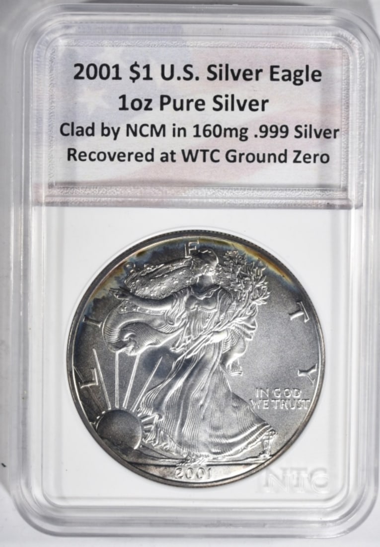 2001 Am. Silver Eagle, Recovered WTC (1 of 2)