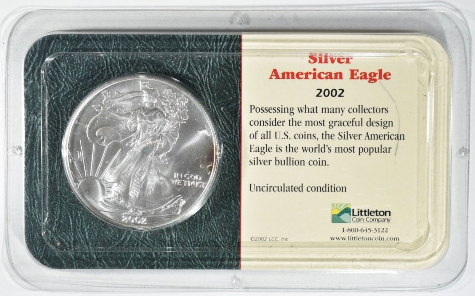 2002 BU Silver Eagle in Littleton Pack: Bid live now!