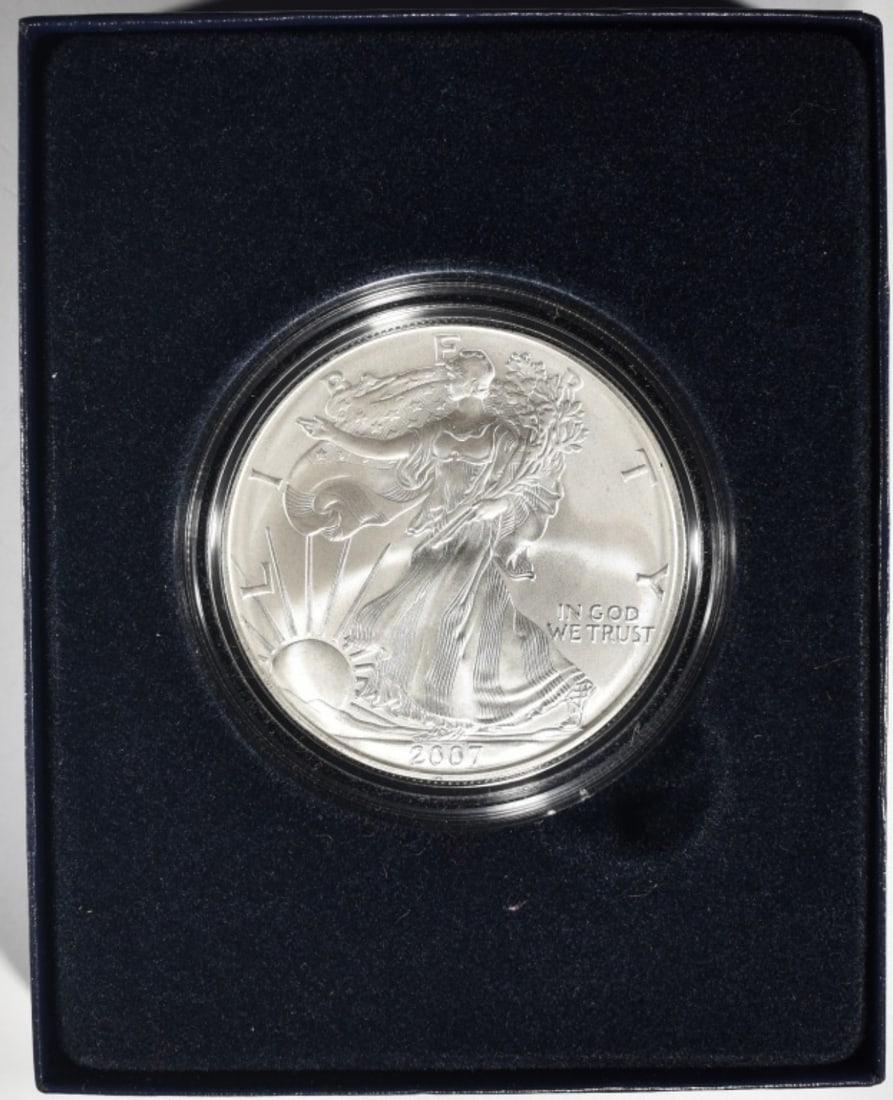 2007-W UNC Am Silver Eagle in Box NO COA (1 of 1)