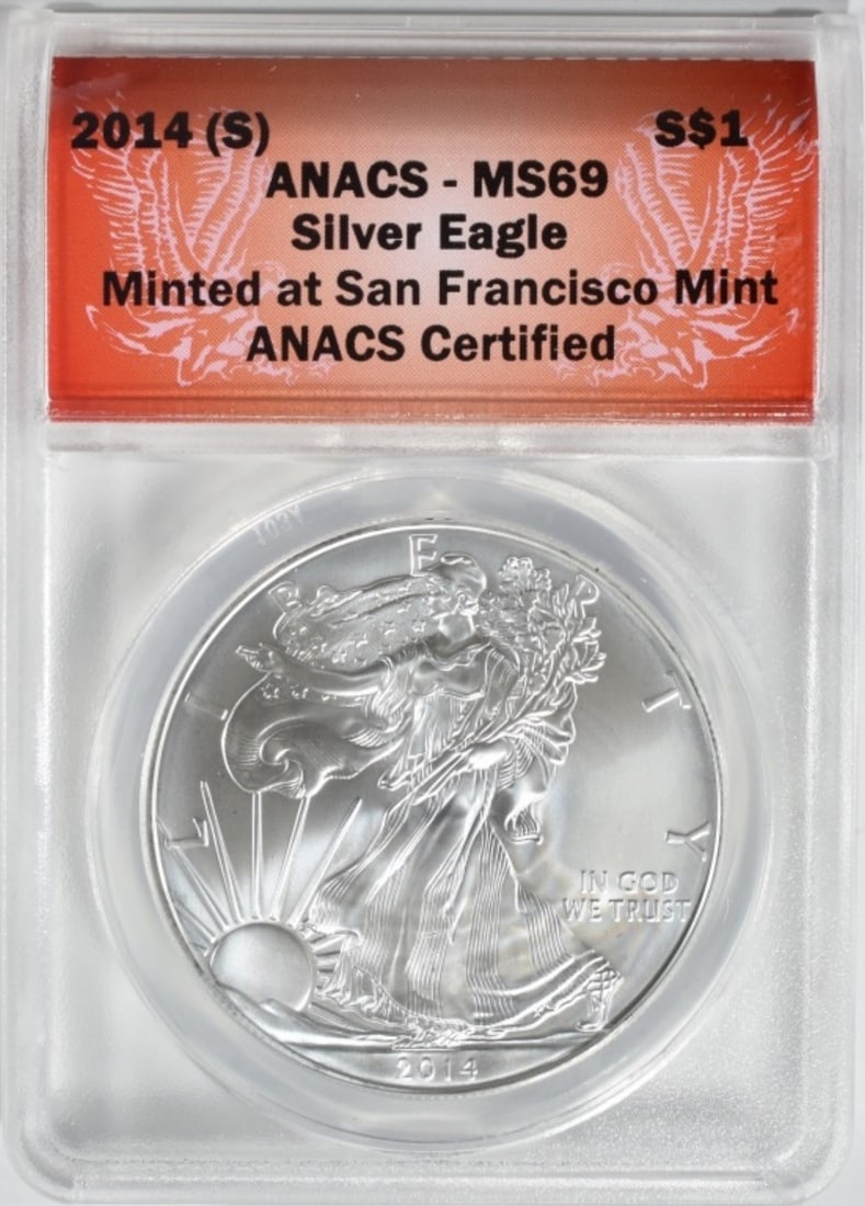 2014-(S) Silver Eagle, ANACS MS-69 (1 of 2)