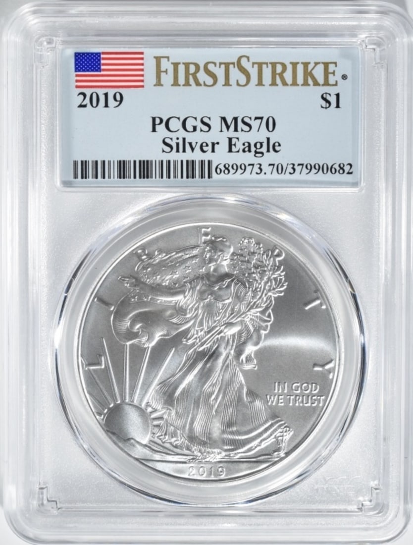 2019 Am. Silver Eagle, PCGS MS-70 (1 of 2)