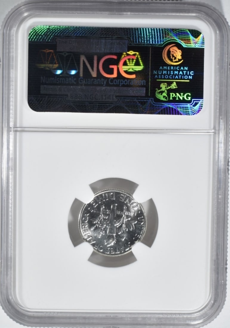 1955 Roosevelt Dime, NGC PF-67 - 2