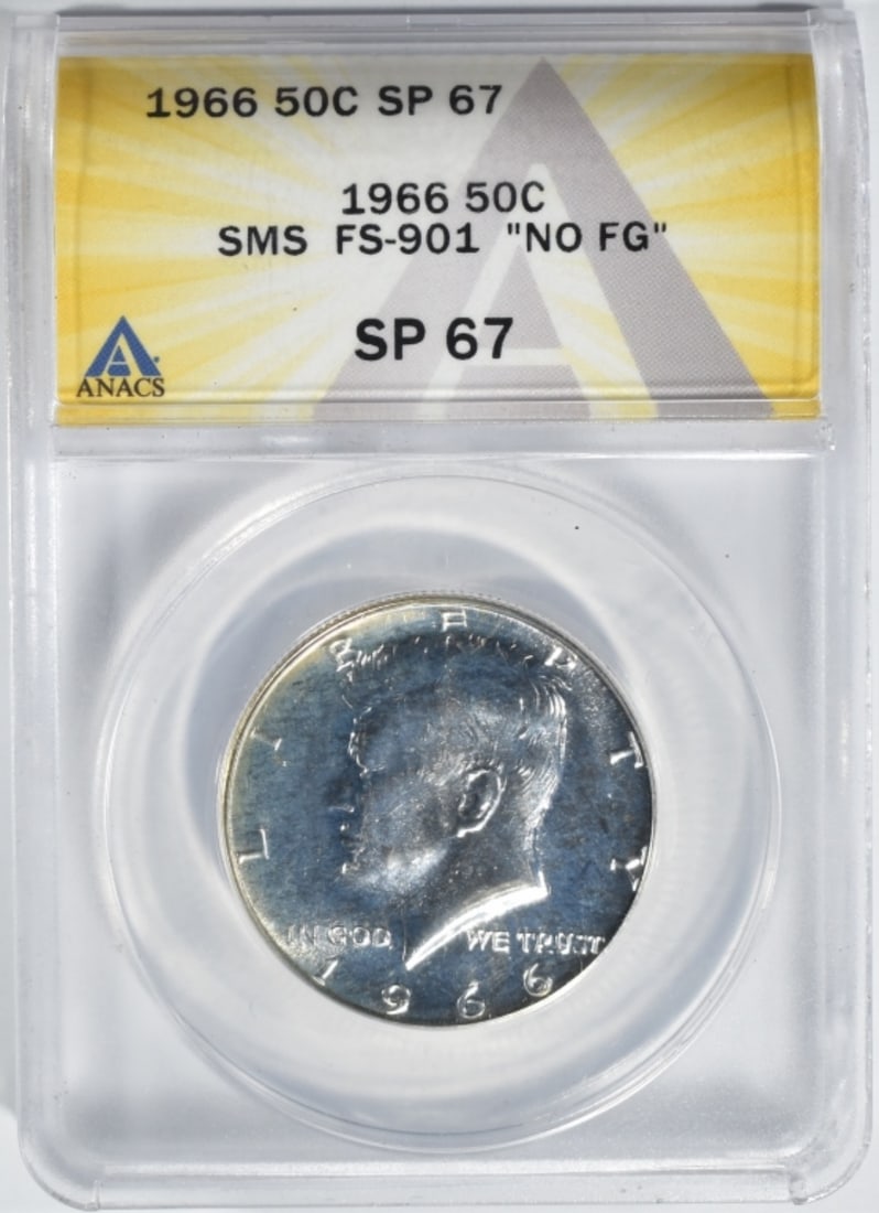 1966 SMS Kennedy, Half, ANACS SP-67: FS-901 "No FG"