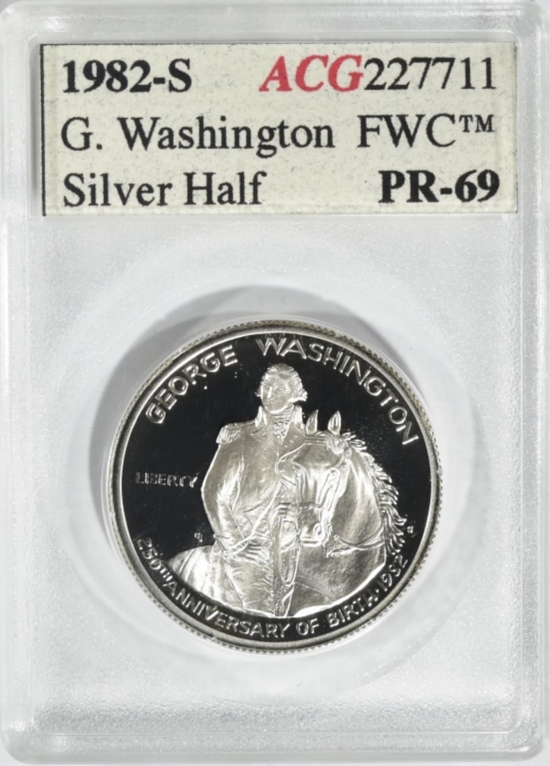1982-S G. Washington Commem Half, ACG PR-69: Bid live now!