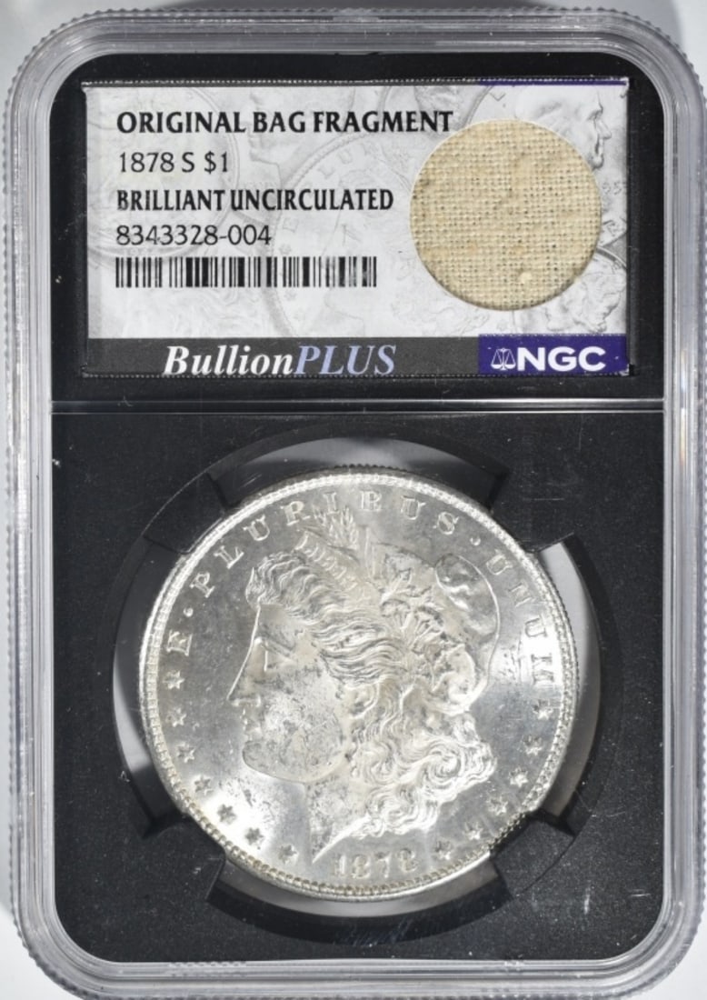 1878-S Morgan Dollar, NGC BU: Original Bag Fragment