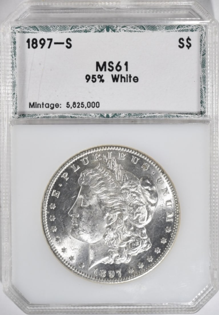 1897-S Morgan Dollar, PCS MS-61: Top-rated online Auction House.