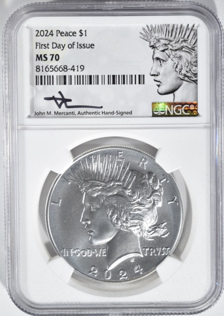 2025 Peace Dollar, NGC MS-70: First Day of Issue