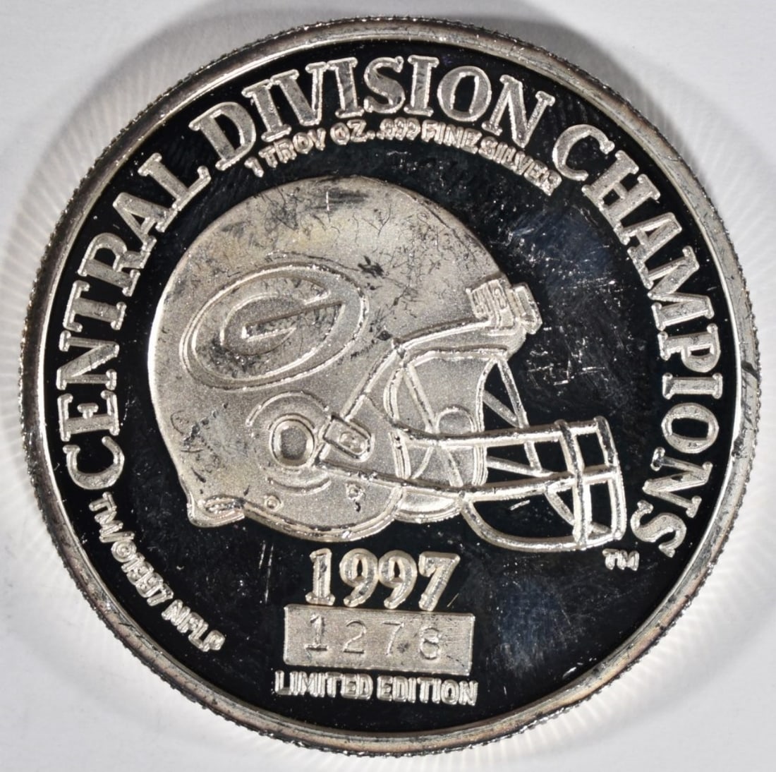 1997 Lambeau Field 1oz Silver Round: Follow us on Facebook, Instagram, X, and TikTok.