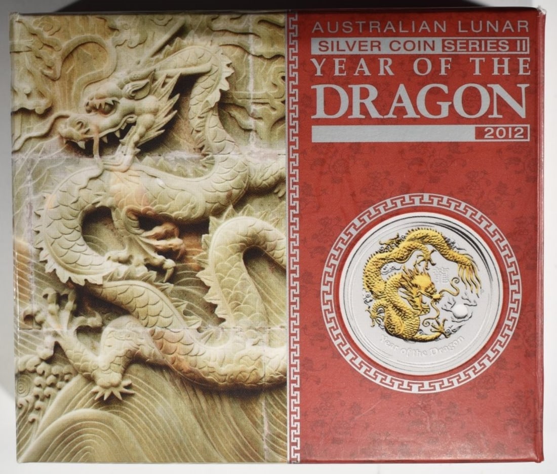 2012 1oz Silver Year of the Dragon in Box (1 of 2)