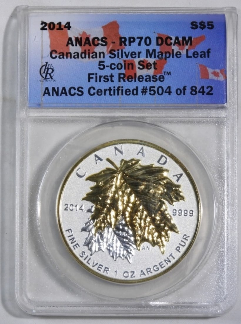 2014 Silver Maple Leaf ANACS, PR-70 DCAM: First releases