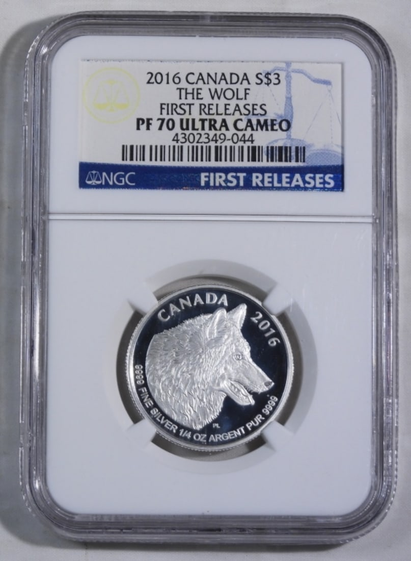 2016 Canada Wolf, NGC PF-70 UC: First release
