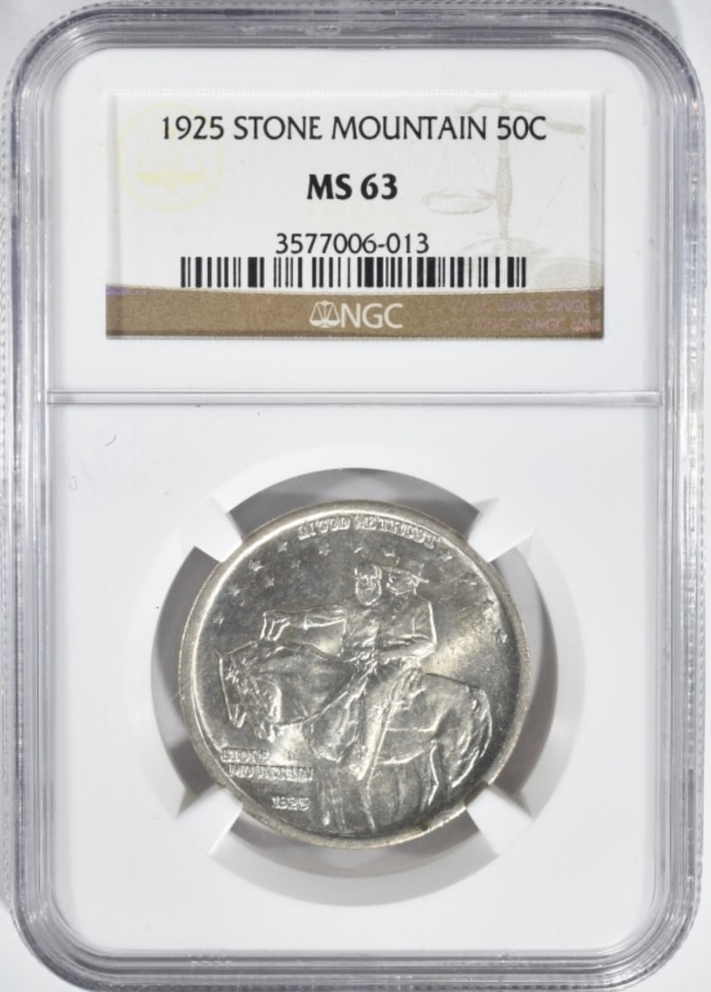 1925 Stone Mtn Commem, NGC MS-63: Bid with Vintage Auctions!