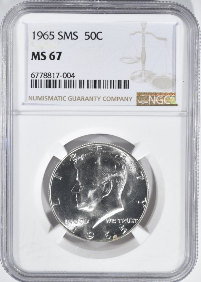 1965 SMS Kennedy Half, NGC MS-67 (1 of 2)