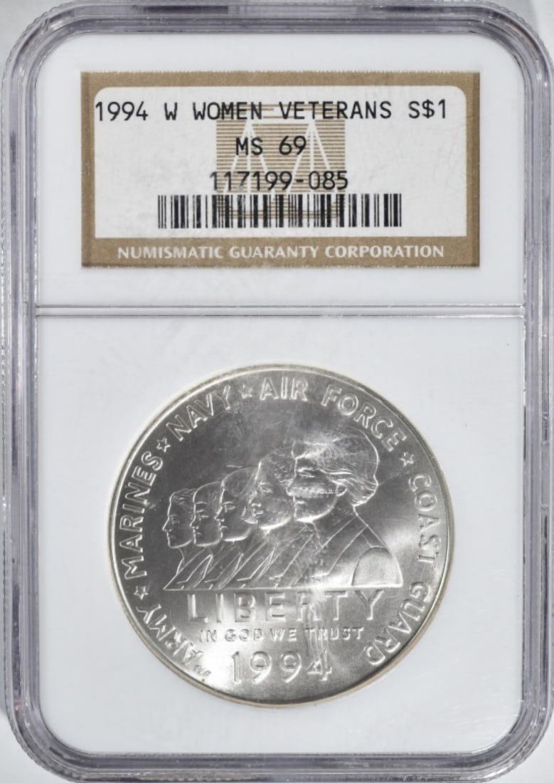 1994-W Women Veteran Commem $1, NGC MS-69 (1 of 2)