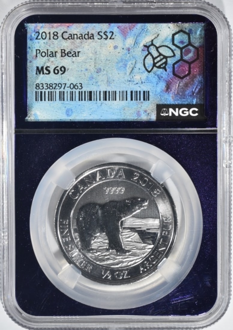 2018 Canada 1oz Silver Polar Bear, NGC MS-69: Your #1 shop for all things collectible.