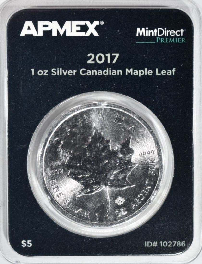 2017 Canada 1oz Silver Maple Leaf - APMEX: Bid live now!