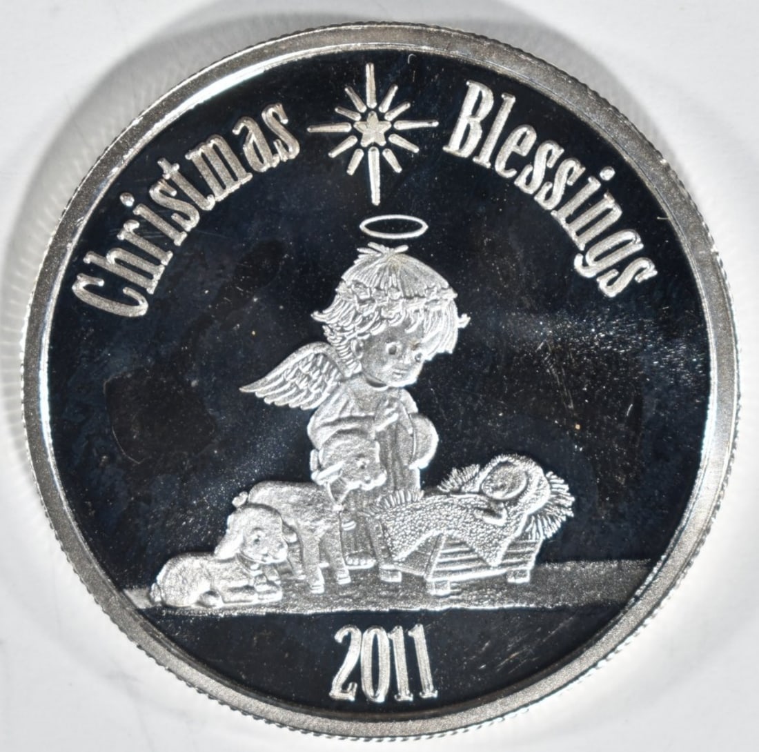2011 Christmas Blessings 1oz Silver Round (1 of 2)
