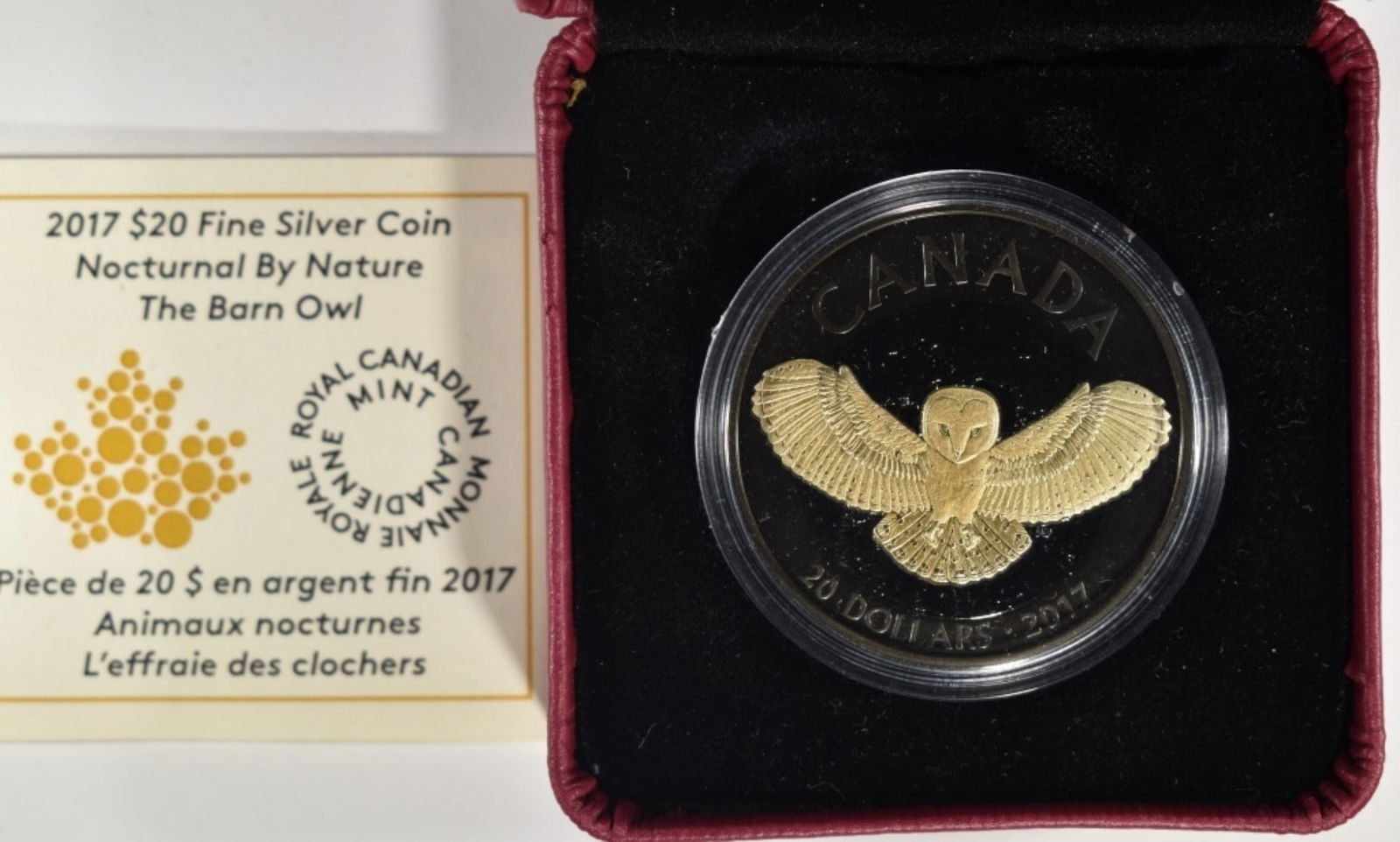 2017 1oz Silver Barn Owl: Bid with Vintage Auctions!