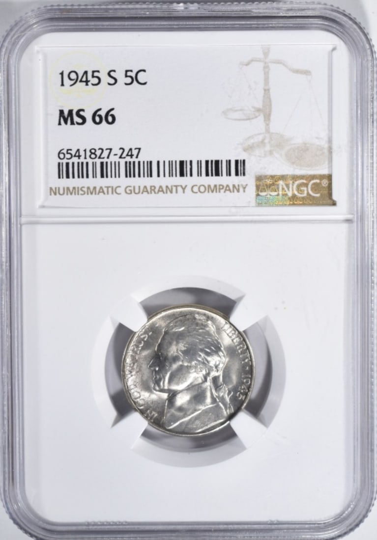 1945-S War Nickel, NGC MS-66: Your #1 shop for all things collectible.