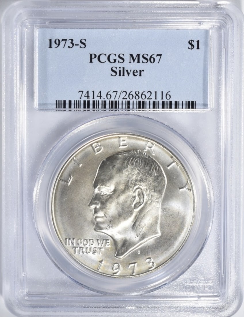 1973-S Silver Ike Dollar, PCGS MS-67 (1 of 2)