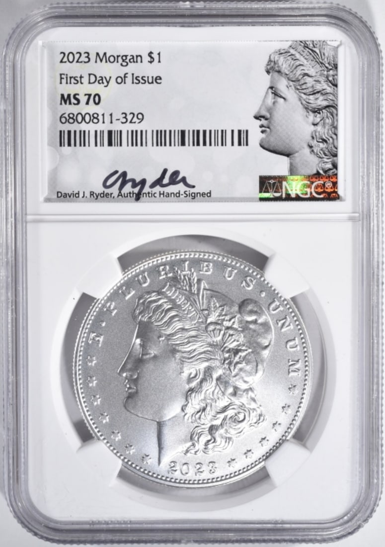 2023 Morgan Dollar, NGC MS-70: First day of issue.