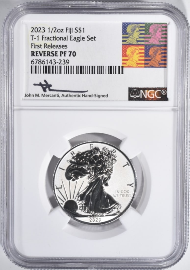 2023 1/2oz T-1 Silver Eagle, NGC REV PF-70: First release