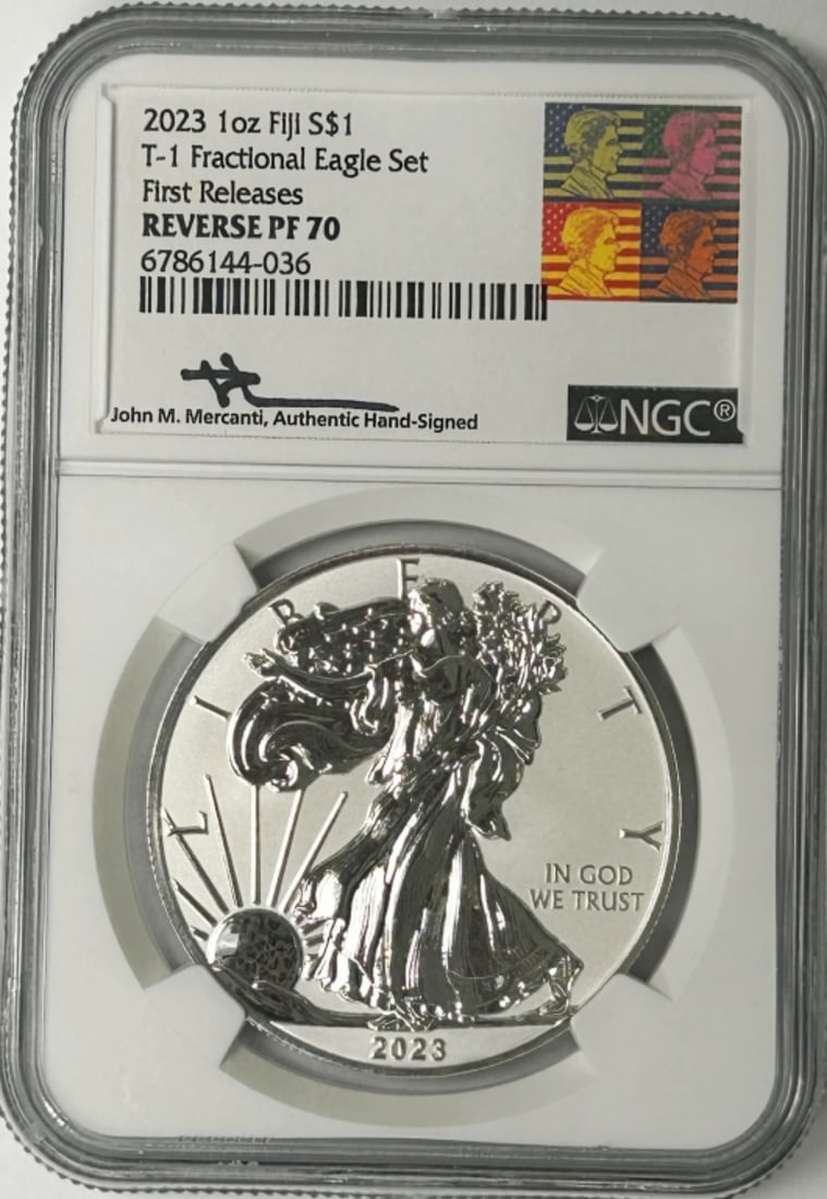 2023 1oz T-1 Silver Eagle, NGC REV PR-70 (1 of 2)