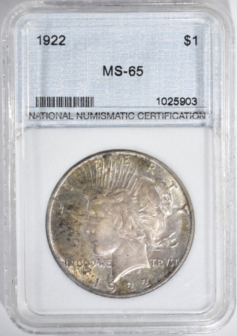 1922 Peace Dollar, NNC MS-65: Top-rated online Auction House.