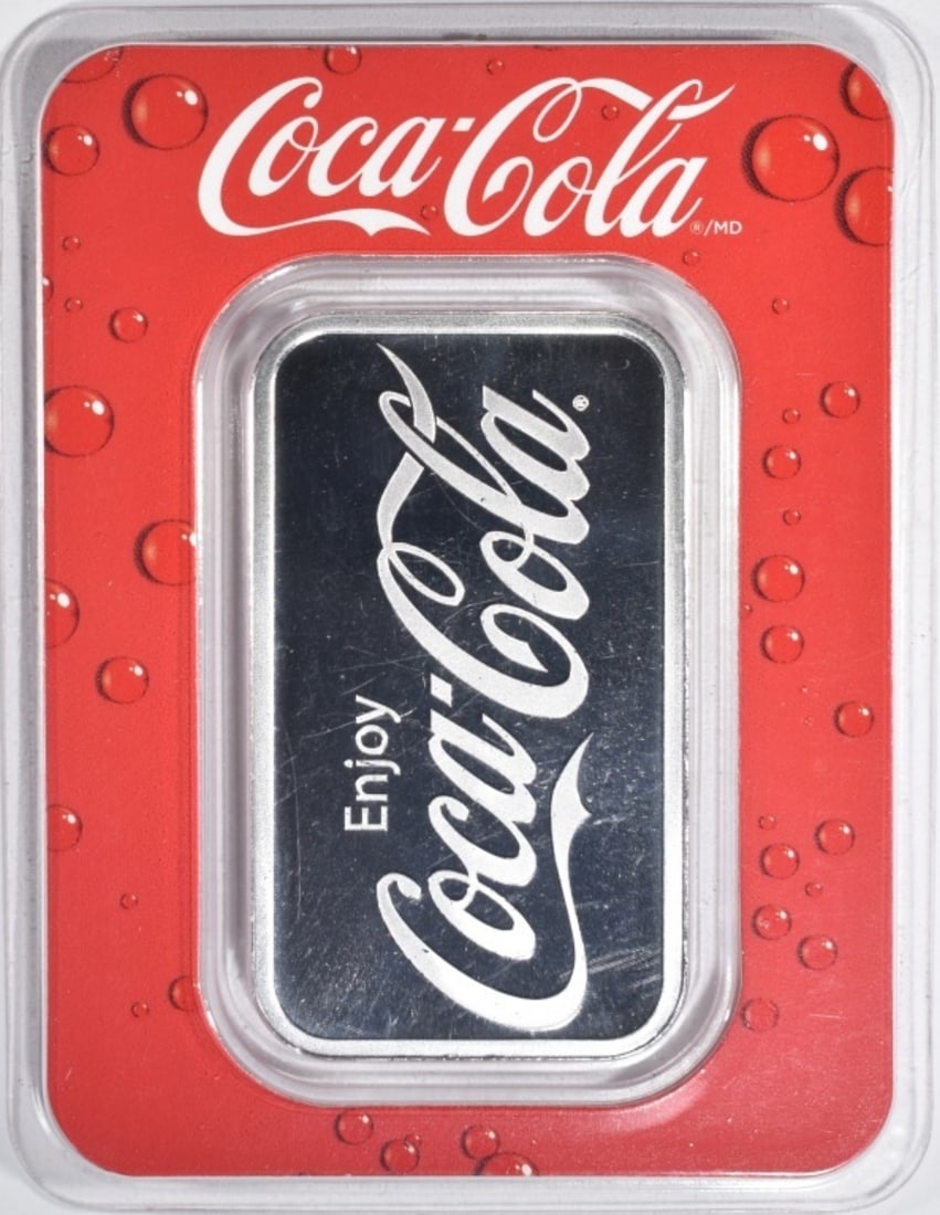 1oz .999 Silver "Enjoy Coca Cola" Bar in Plastic: Your #1 shop for all things collectible.