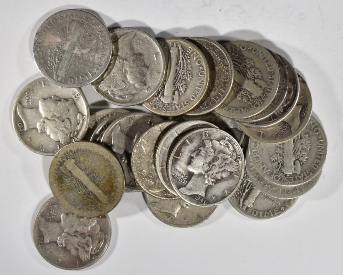 (23) Mixed Date Silver Mercury Dimes (1 of 1)