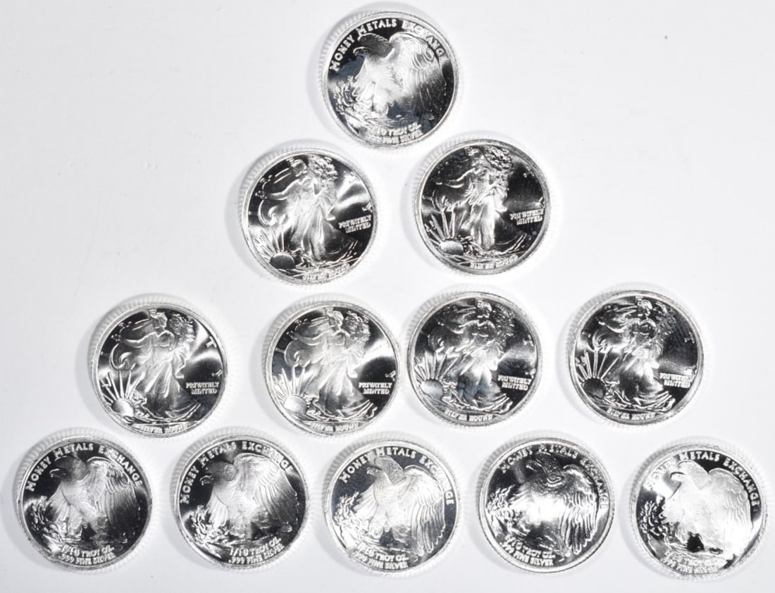 (12) 1/10th oz Silver Eagles (1 of 1)
