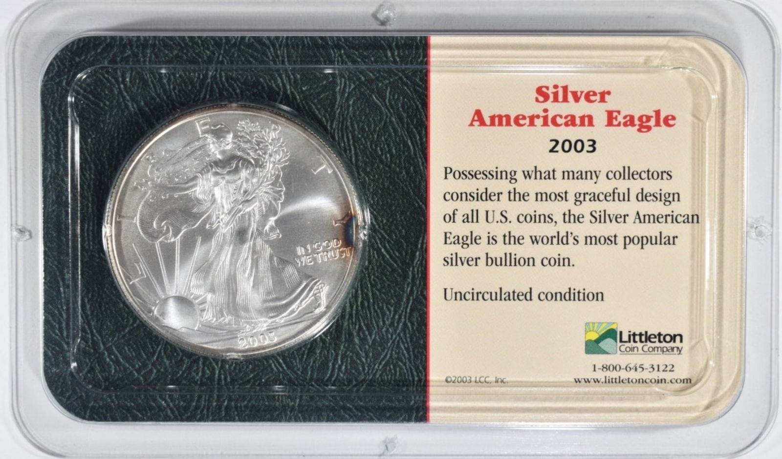 2003 Am Silver Eagle in Littleton Pack: Bid live now!