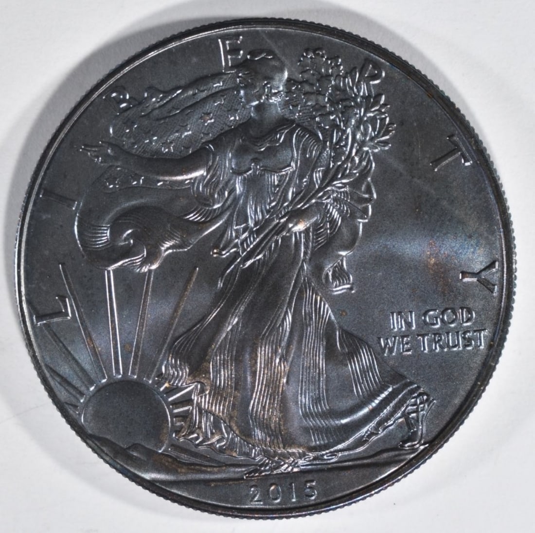 2015 Am Silver Eagle, Rainbow Toned: Bid with Vintage Auctions