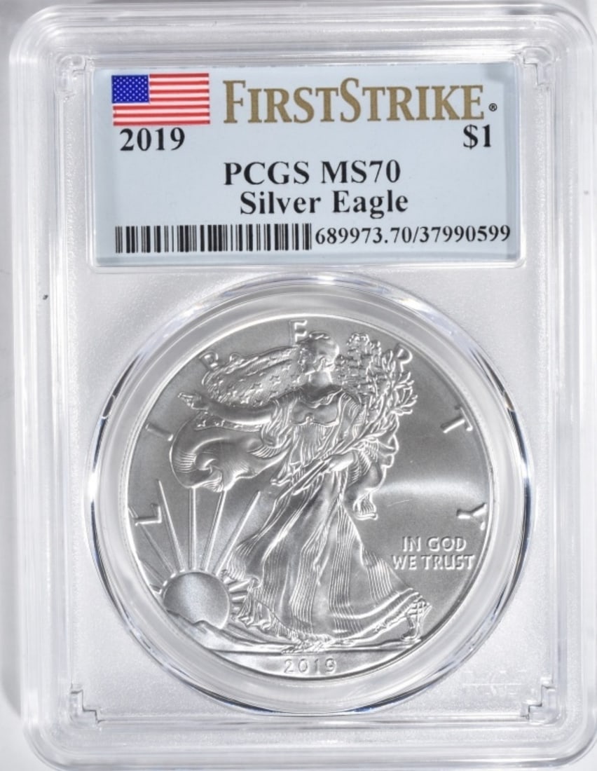 2019 Am. Silver Eagle, PCGS MS-70 (1 of 2)