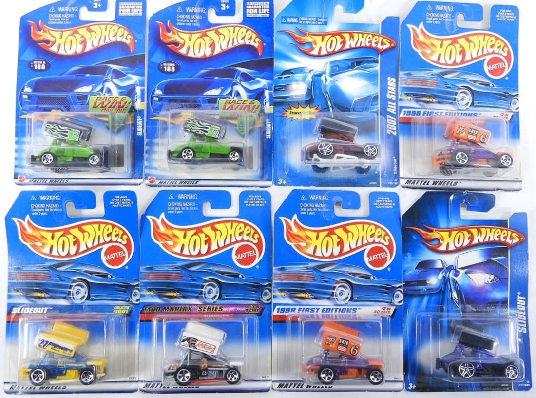 8 Hot Wheels Slide-Out Cars. New In Box (1 of 1)