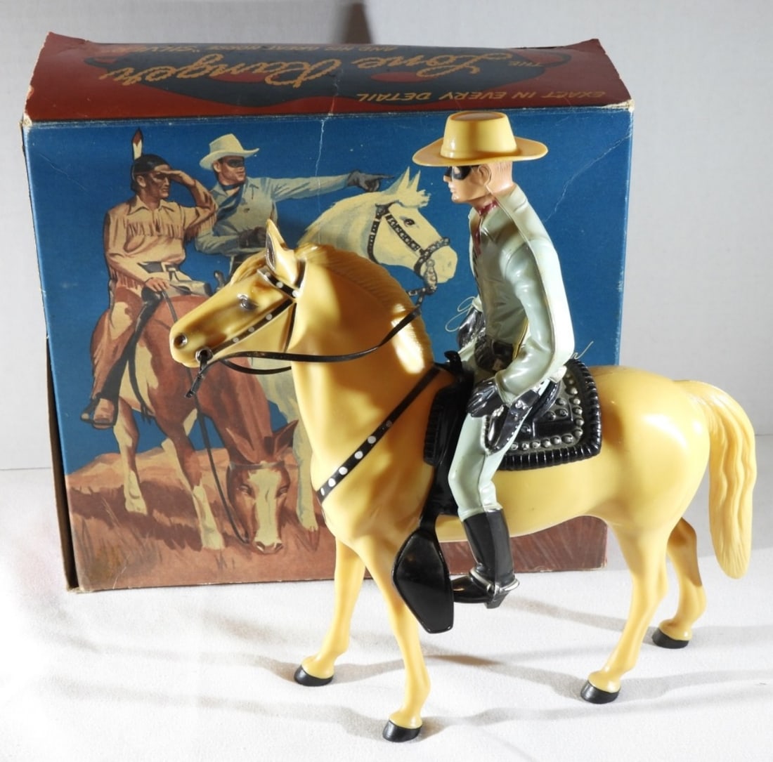 Hartland Lone Rnager & "Silver": Box is worn, fair condition. All pieces are there