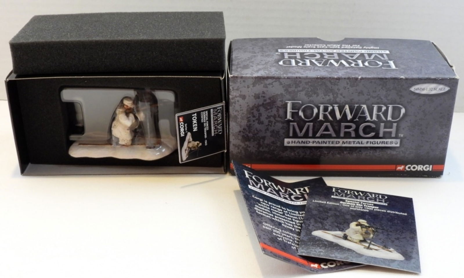 Forward March German Ski Trooper: Hand-painted metal figures. Good condtion, box is in good condition