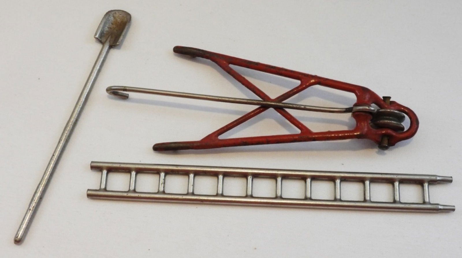 Old Cast Iron Toys: Worn down but still in fair condition.