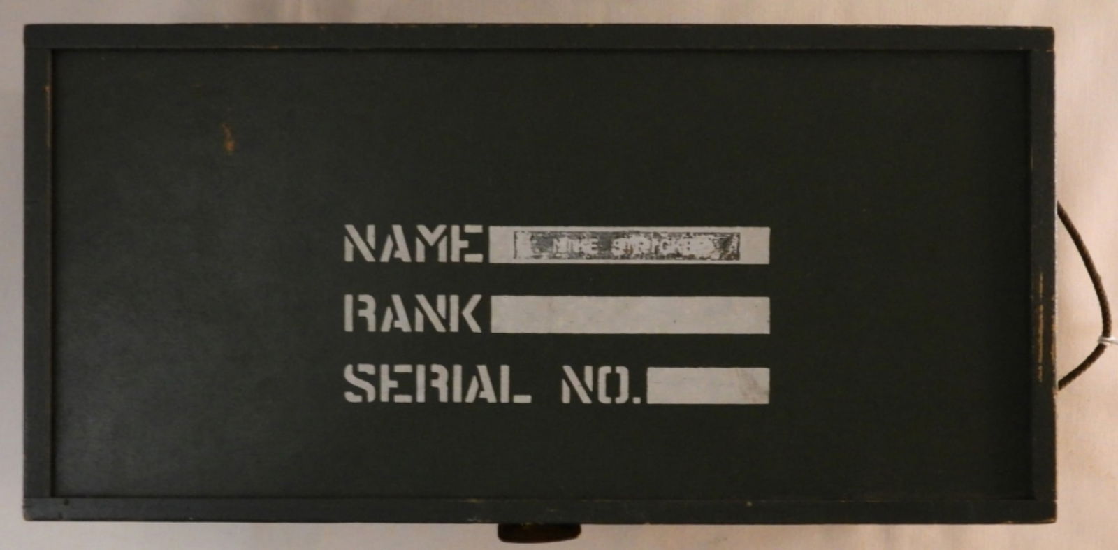 G. I. Joe Foot Locker: Wooden box. The side is broken so the bottom can slide out if tipped.