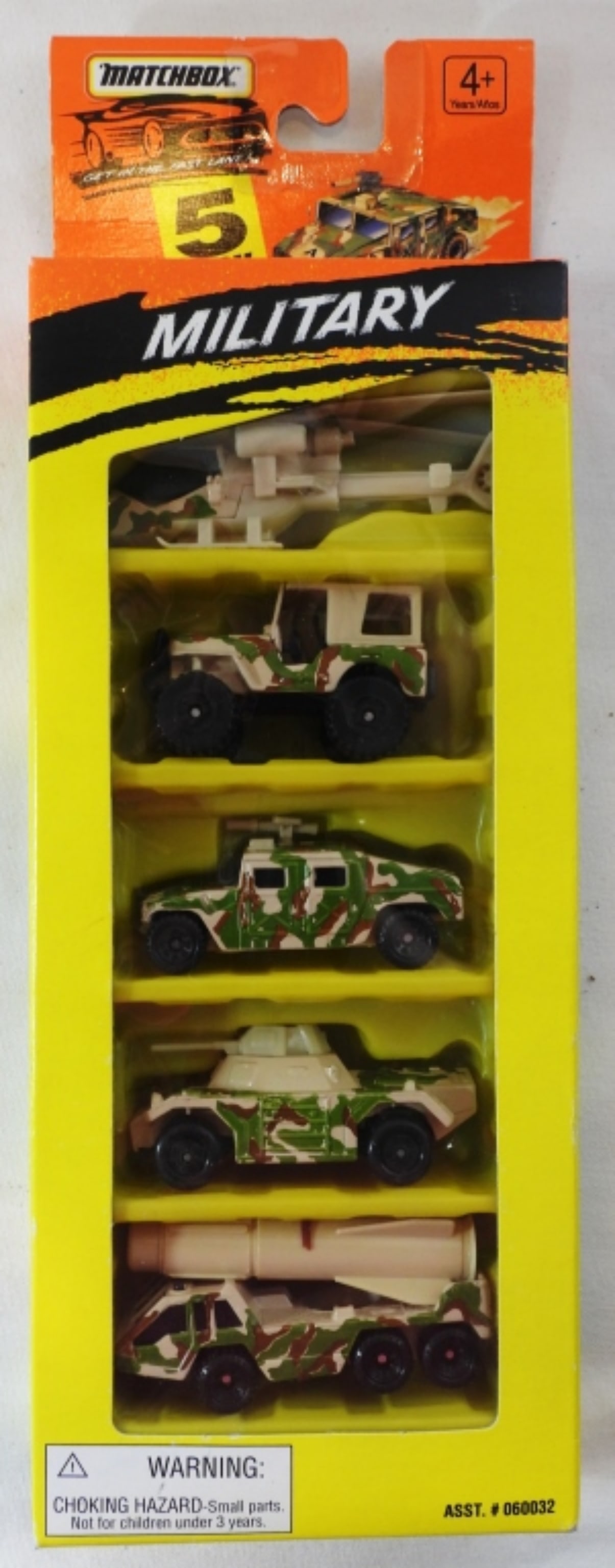 Matchbox Cars Military (5): IN box, box is in good condition.