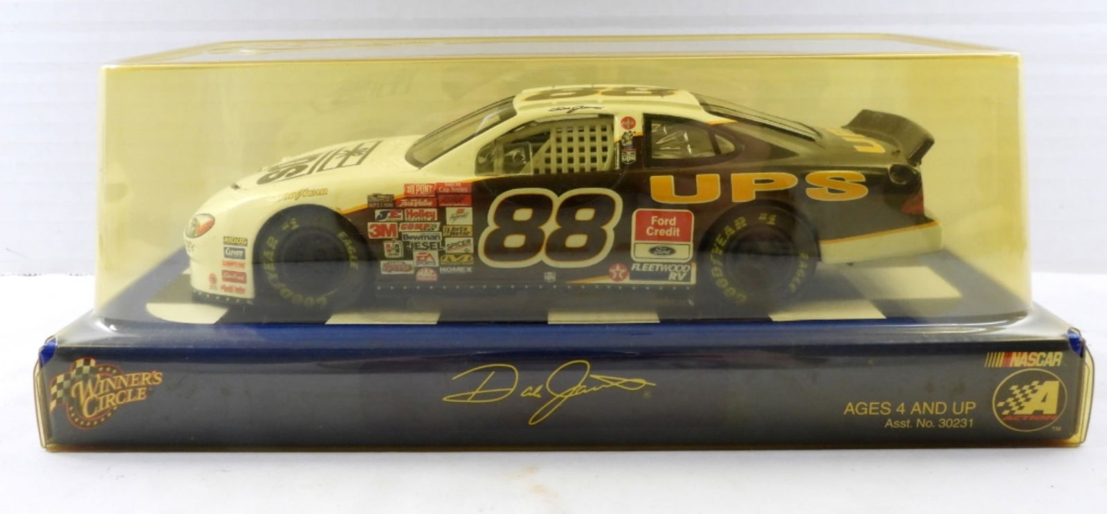 DALE JARRETT NASCAR #88 UPS RACE CAR: IN ORIGINAL PACKAGE 8" LONG