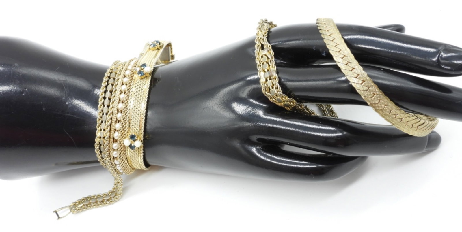 (5) Gold Tone Bracelets (1 of 3)